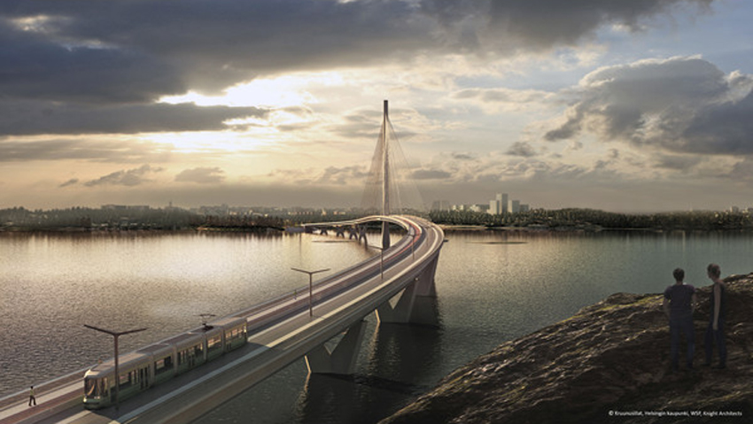 Kruunisillat (Kuva: Kruunusillat, Helsingin kaupunki, WSP, Knight Architects))