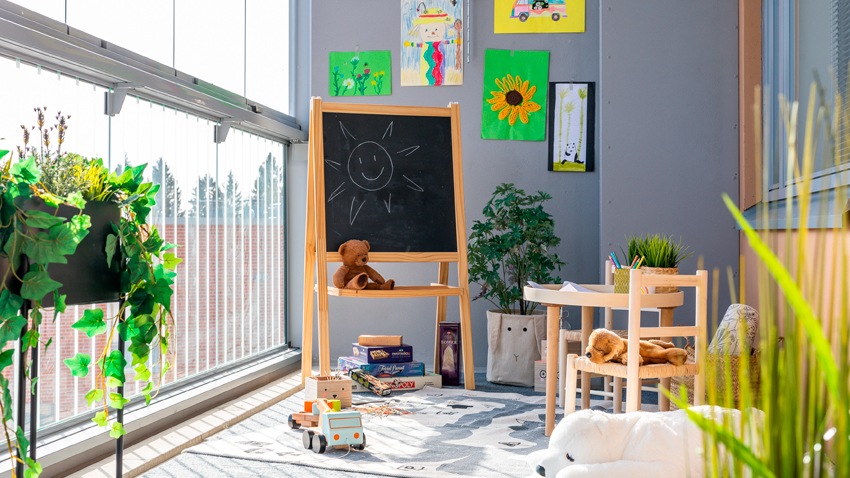 Parveke leikkinurkkana