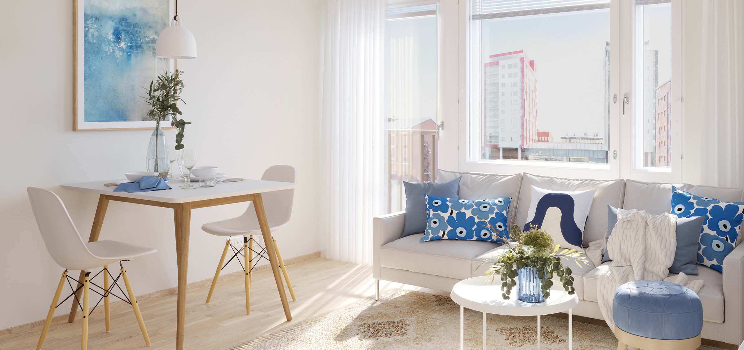 Telefooniin tulee viisi kerrostaloa