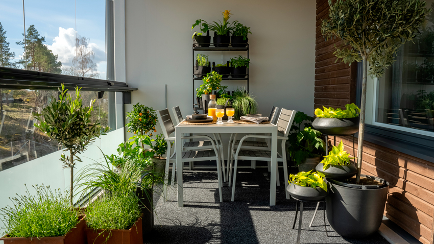 Parveke keittiön jatkeena