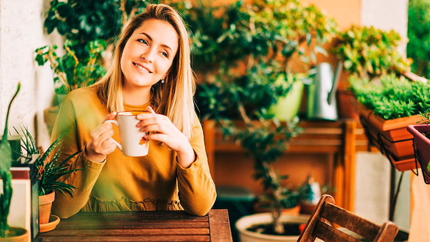 Gröönan parvekkeilta hyvät puistonäkymät