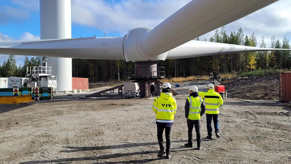 Infrastructure construction of a wind farm