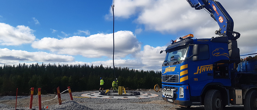 Wind farm tensioning, Sweden