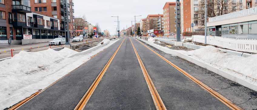 Sammonkatu, Tampere, Raitiotieallianssi / Sammonkatu, Tampere, Tram Alliance. Photo: Risto Vauras. 