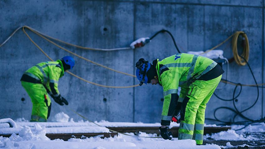 YIT rakennustyöntekijöitä työmaalla