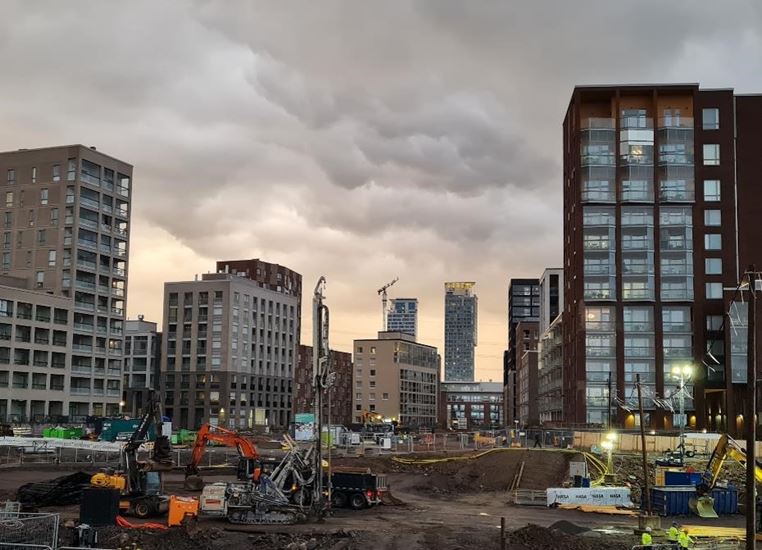 Maanrakennustyöt jatkuvat Johanna-korttelissa