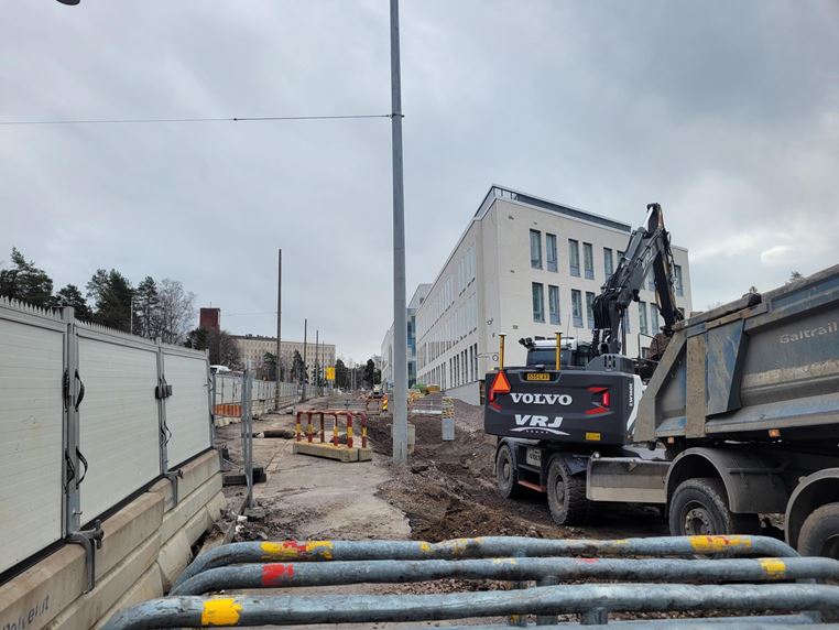 Paciuksenkadun kevyenliikenteenväylän työt ovat alkaneet