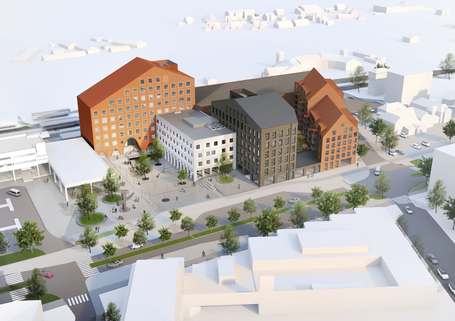 Veturikortteli in the Seinäjoki station area will become one of the busiest public transport hubs in Finland