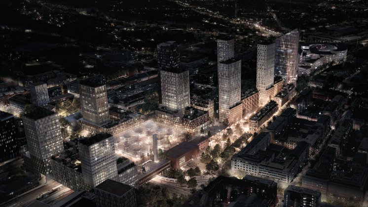 Tampereen asemanseutu havainnekuvassa