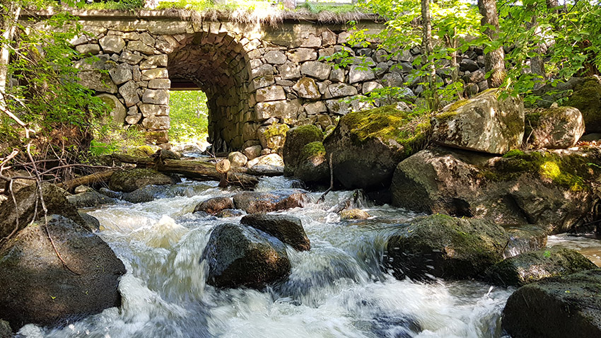 Tammimetsiä ja kiviholvisiltoja