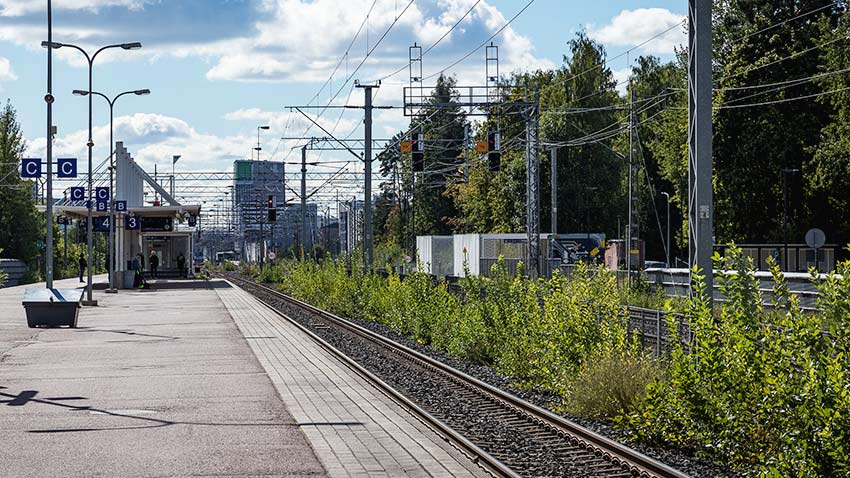 Hiekkaharjun asema on lähellä