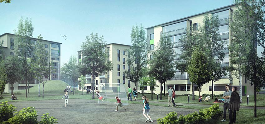 Seinäjoen Komiakorttelin pihat