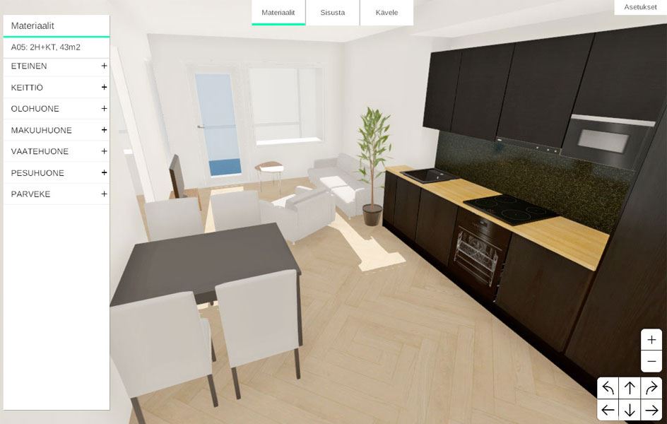 In the Studio, you can test your interior design