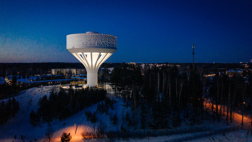 Hiekkaharju water tower