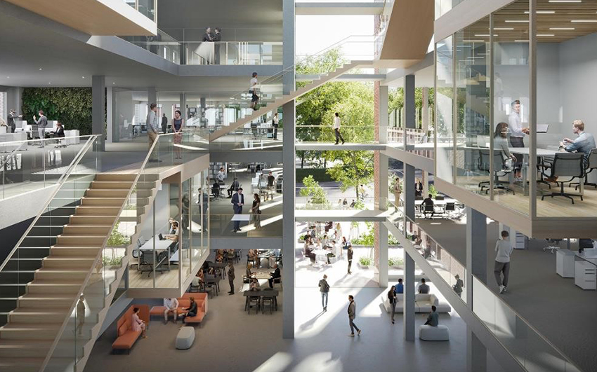 Työtilat on suunniteltu huomioimaan erilaisen työn tekemisen tavat ja sosiaalisuuden määrä
