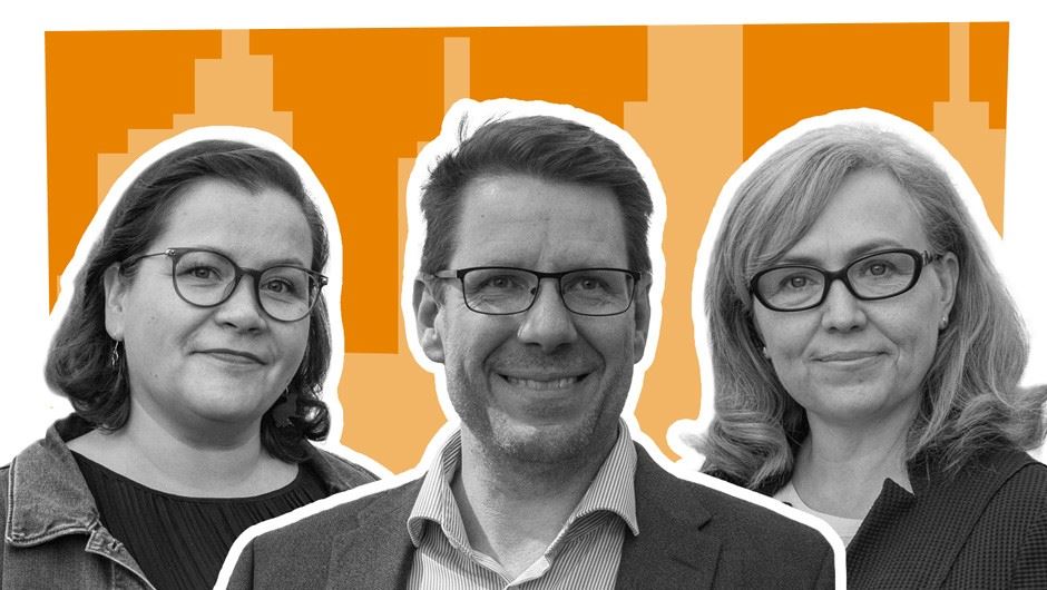 Pirita Tiusanen, Kalle Patomeri ja Anne Piiparinen.