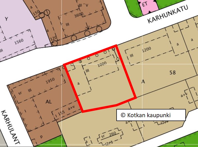 Asuintalotontti n. 1866 m², Karhula / Kotka