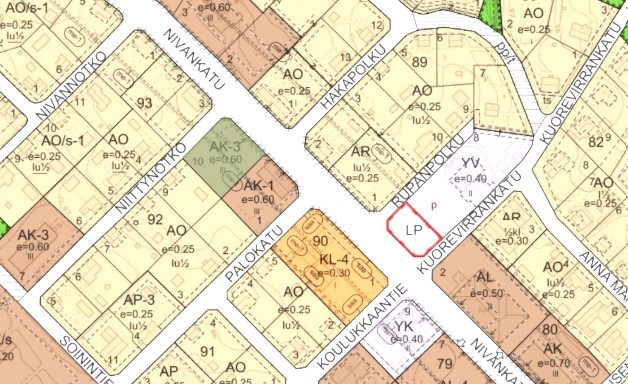 Asuinkerrostalotontti 1 740  m²  Kiuruvesi