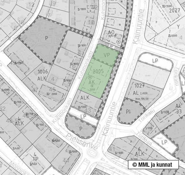 Asuinkerrostalojen korttelialue Lieksa