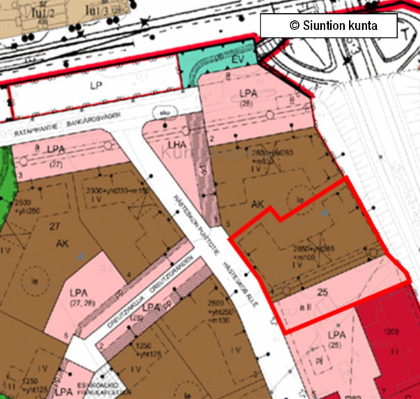 Kerrostalotontti 4666 m², Siuntio