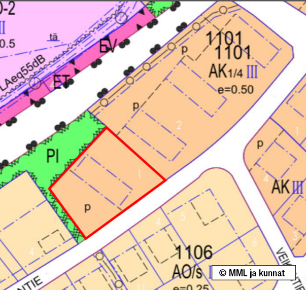 Kerrostalotontti 3 185 m², Rajamäki /Nurmijärvi