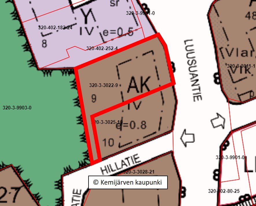 Kerrostalotontti 2800 m², Kemijärvi