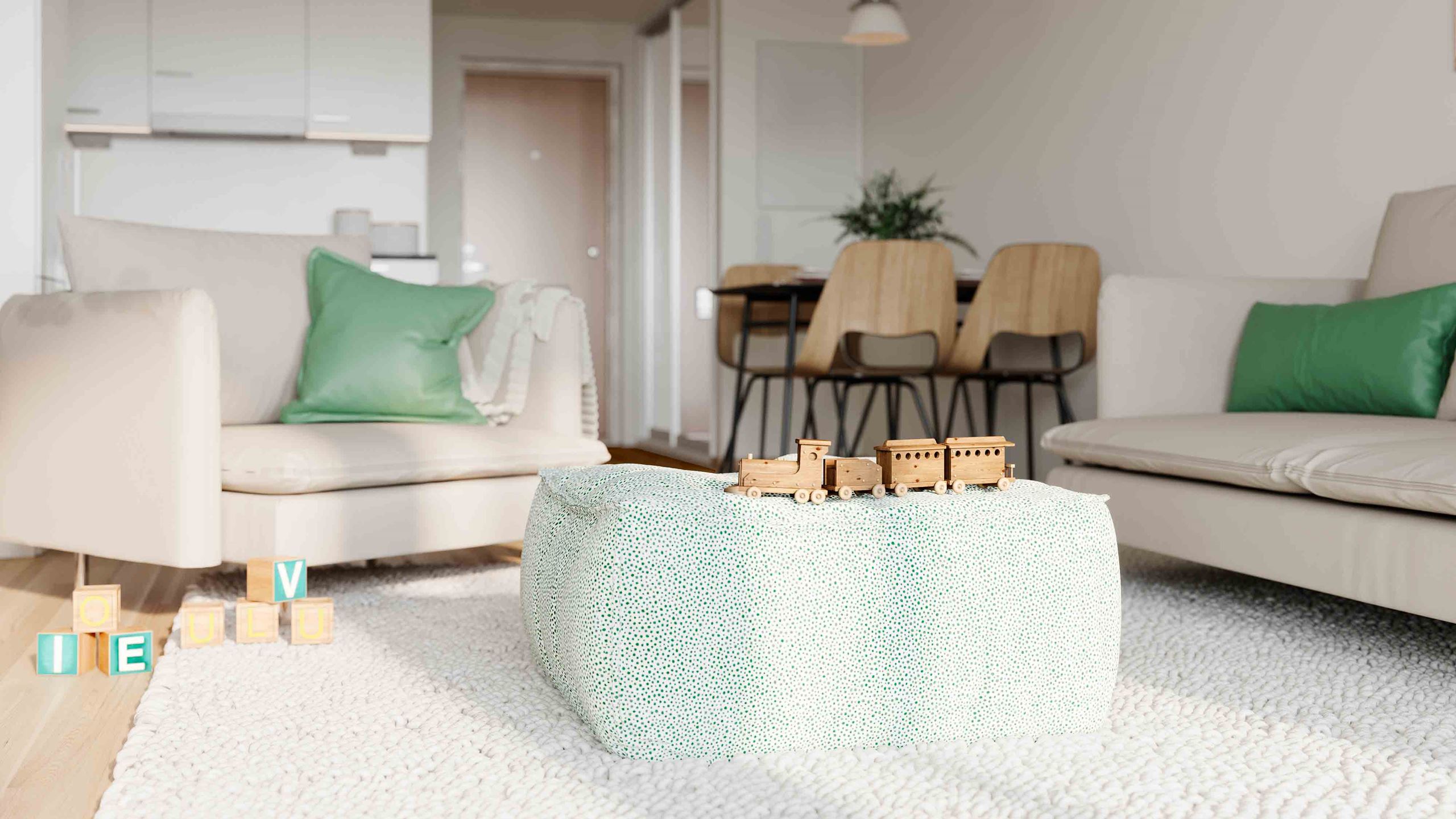 Asumista paraatipaikalla Sienäjoella