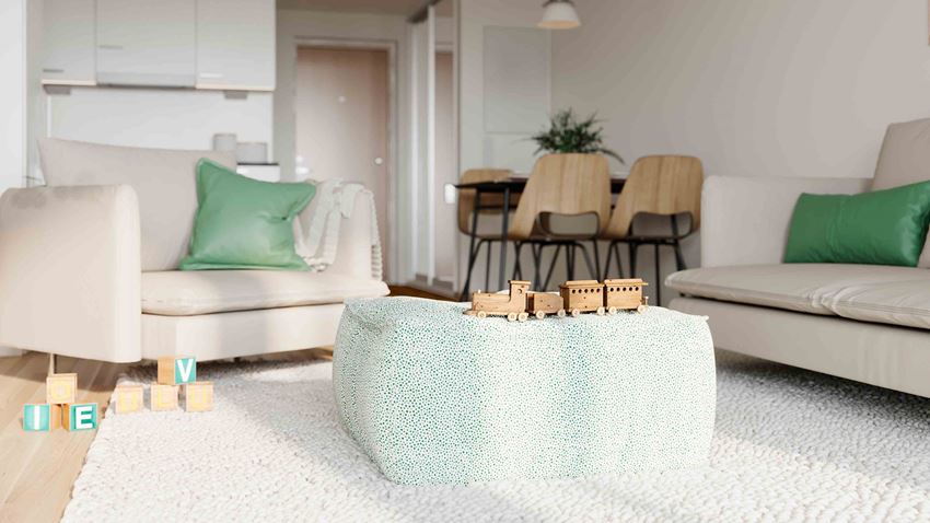 Asumista paraatipaikalla Sienäjoella